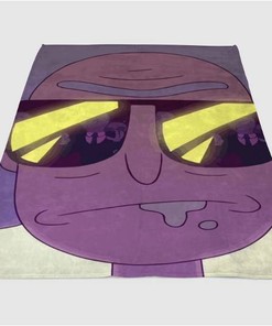 Cool Rick And Morty Sherpa Fleece Blanket Gifts for Family, for Couple