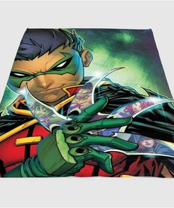 Cool Robin Dc Comics Sherpa Fleece Blanket Gifts for Family, for Couple