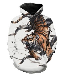 Cool Tiger Printed Tiger Hoodie 3D