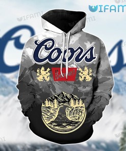 Coors Banquet Hoodie 3D Coors Mountain Beer Lovers Gift