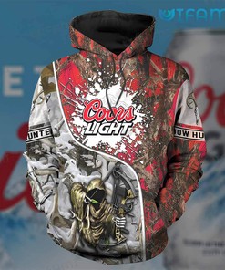 Coors Light Hoodie 3D Death Hunter Gift For Beer Lovers