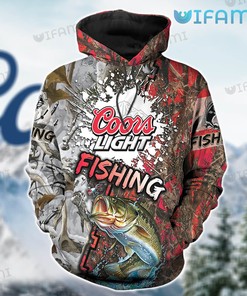 Coors Light Hoodie 3D Fishing Gift For Beer Lovers
