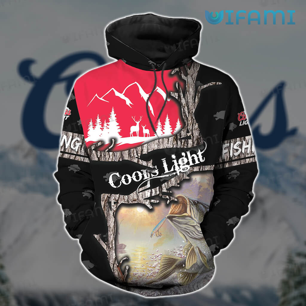 Coors Light Hoodie 3D Fishing Hunting Beer Lovers Gift