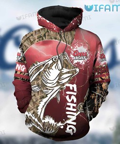 Coors Light Hoodie 3D Fishing Paint Splash Beer Lovers Gift