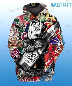 Coors Light Hoodie 3D Groot Beer Lovers Gift