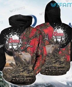 Coors Light Hoodie 3D Moose Hunter Beer Lovers Gift