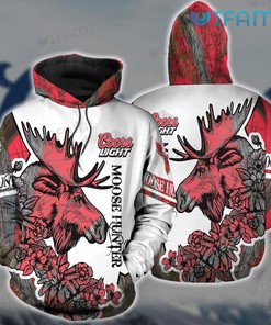 Coors Light Hoodie 3D Moose Hunting Gift For Beer Lovers