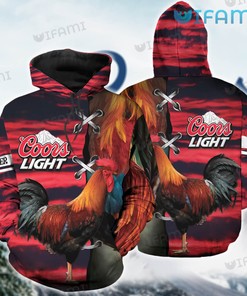 Coors Light Hoodie 3D Red Chicken Beer Lovers Gift