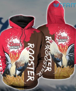 Coors Light Hoodie 3D Red Rooster Beer Lovers Gift
