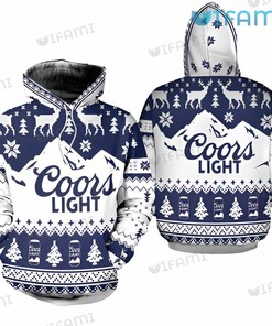 Coors Light Hoodie 3D Reindeer Beer Lovers Gift