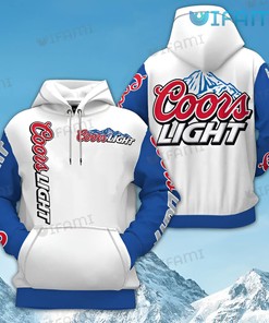 Coors Light Hoodie 3D White Blue Beer Lovers Gift