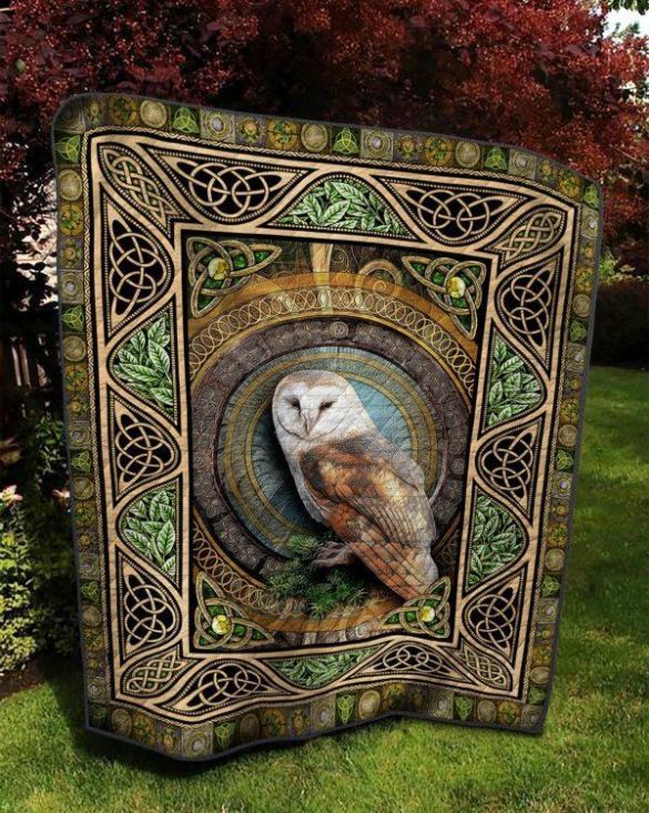Copper Owl Quilt Blanket Bedding Set for Home Décor