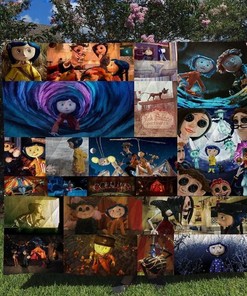 Coraline s Blanket For Fans Quilt Blanket Bedding Set
