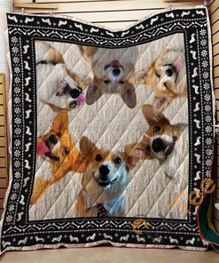 Corgi 03 Quilt Blanket Bedding Set