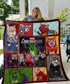 Corgi Avengers Quilt Blanket Bedding Set for Home Décor