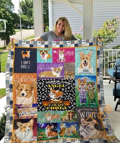 Corgi Lover Quilt Blanket Bedding Set With Pillowcase Option