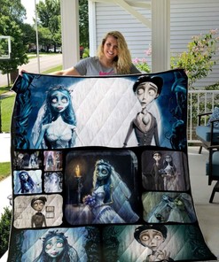 Corpse Bride Halloween Cartoon Quilt Blanket Bedding Set