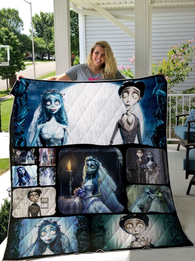 Corpse Bride Halloween Cartoon Quilt Blanket Bedding Set