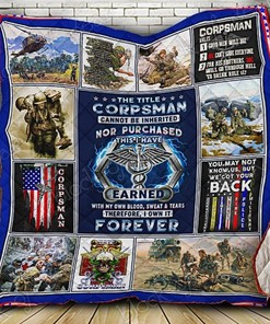 Corpsman You May Not Know Us But We Got Your Back Quilt Blanket Bedding Set