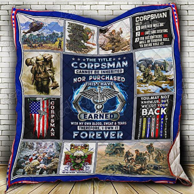 Corpsman You May Not Know Us But We Got Your Back Quilt Blanket Bedding Set