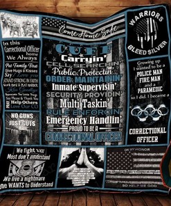 Correction Officer Come Home Safe Correctional Officer Quilt Blanket Bedding Set