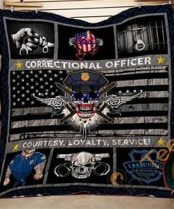 Correctional Officer Courtesy Loyalty Quilt Blanket Bedding Set