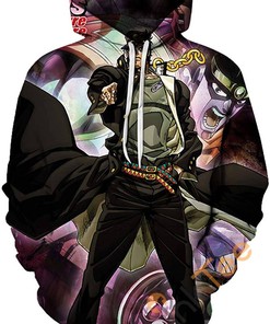Cosplay Jojo's Bizarre Adventure Print Pullover With Front Pocket Hoodie All Over Print Hoodie 3D 11