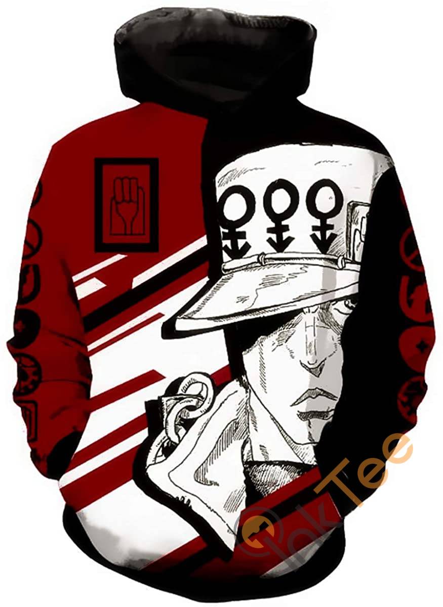 Cosplay Jojo's Bizarre Adventure Print Pullover With Front Pocket Hoodie All Over Print Hoodie 3D 3