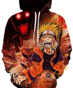 Cosplay Naruto Print Pullover With Front Pocket All Over Print Hoodie 3D