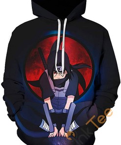 Cosplay Naruto Print Pullover With Front Pocket All Over Print Hoodie 3D 11