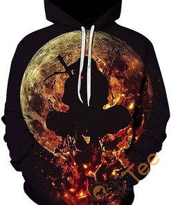 Cosplay Naruto Print Pullover With Front Pocket All Over Print Hoodie 3D 12