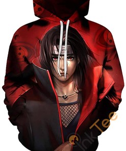 Cosplay Naruto Print Pullover With Front Pocket All Over Print Hoodie 3D 2
