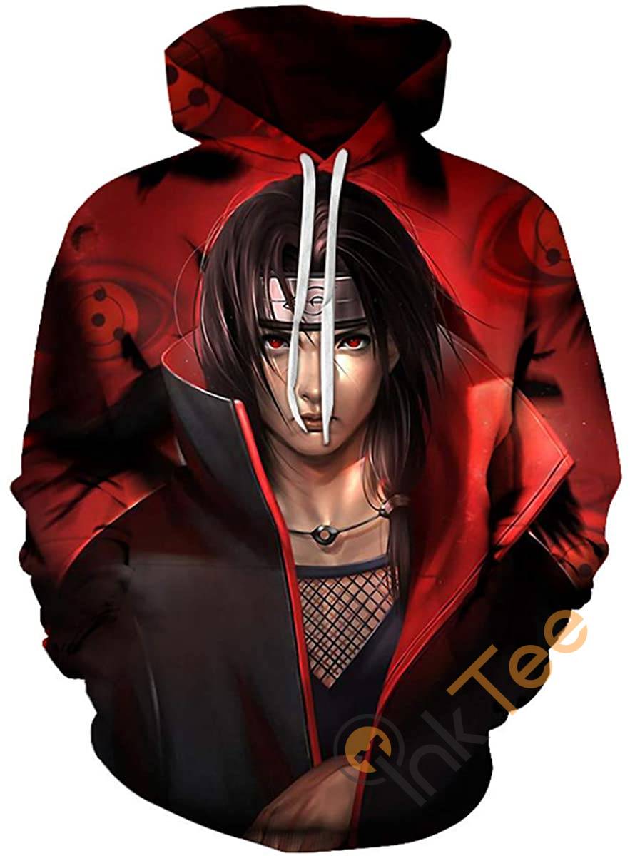 Cosplay Naruto Print Pullover With Front Pocket All Over Print Hoodie 3D 2