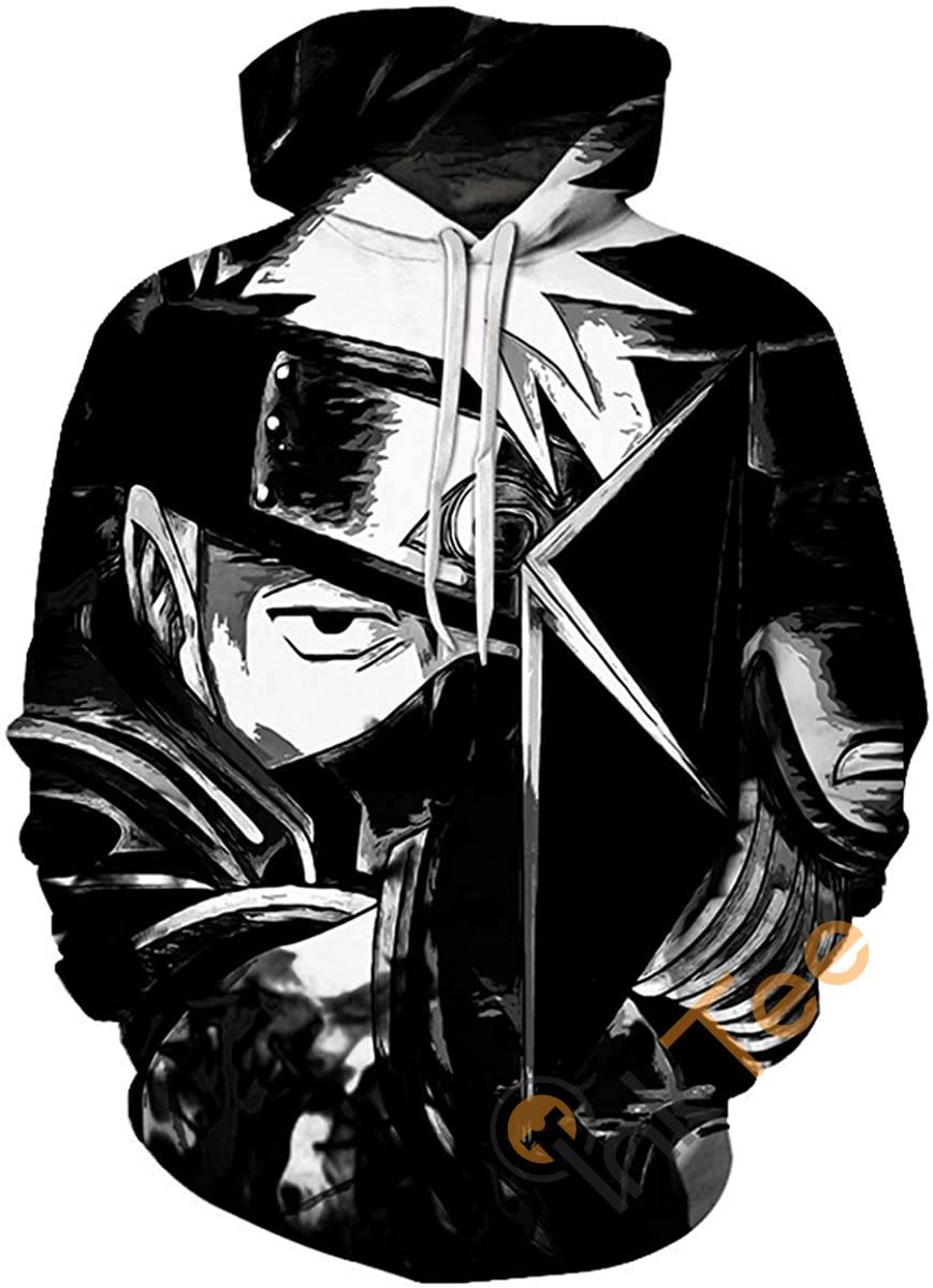 Cosplay Naruto Print Pullover With Front Pocket All Over Print Hoodie 3D 4