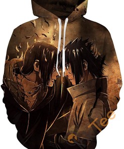 Cosplay Naruto Print Pullover With Front Pocket All Over Print Hoodie 3D 5