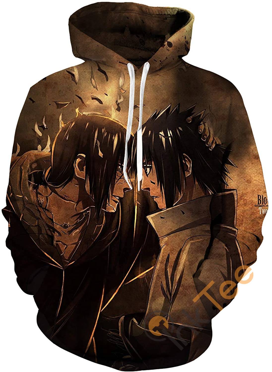 Cosplay Naruto Print Pullover With Front Pocket All Over Print Hoodie 3D 5