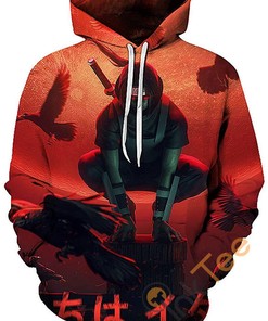 Cosplay Naruto Print Pullover With Front Pocket All Over Print Hoodie 3D 6