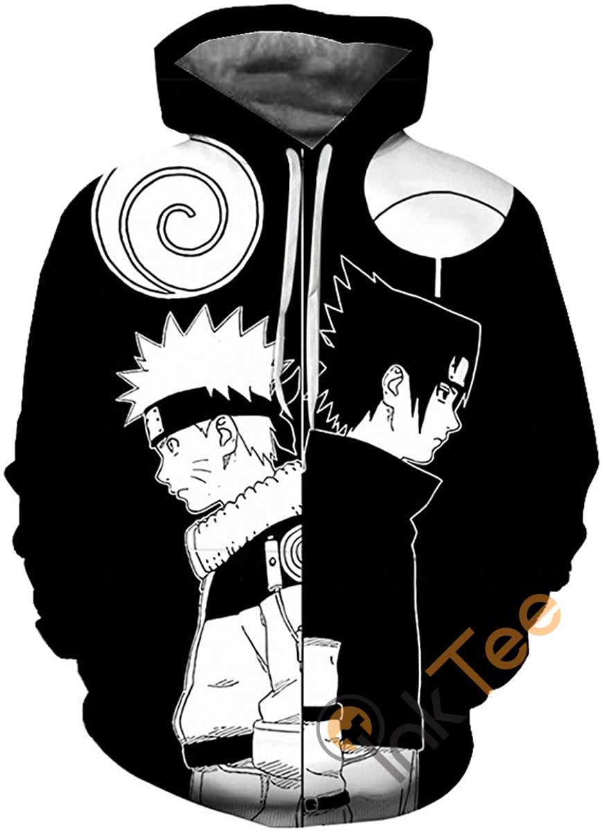 Cosplay Naruto Print Pullover With Front Pocket All Over Print Hoodie 3D 7