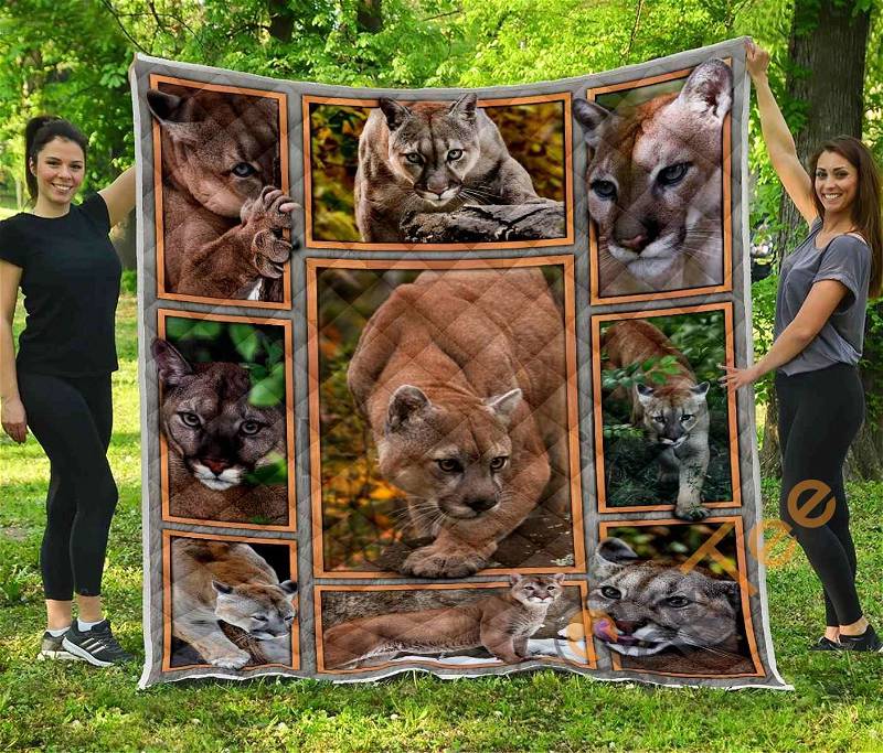 Cougar Quilt Blanket Bedding Set