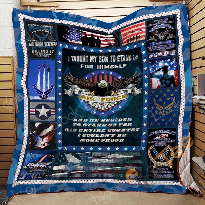 Couldn’T Be More Proud Air Force Mom Quilt Blanket Bedding Set