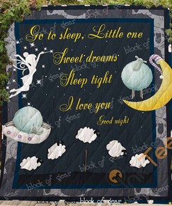 Counting Sheep Good Night My Little One Personalized Quilt Blanket Bedding Set