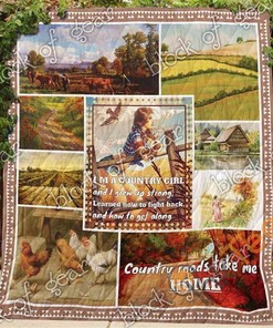 Country Girl Quilt Blanket Bedding Set