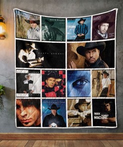 Country Music Garth Brooks Album Quilt Blanket Bedding Set