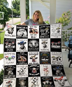 Cow Don't Be A Salty Heifer Quilt Blanket