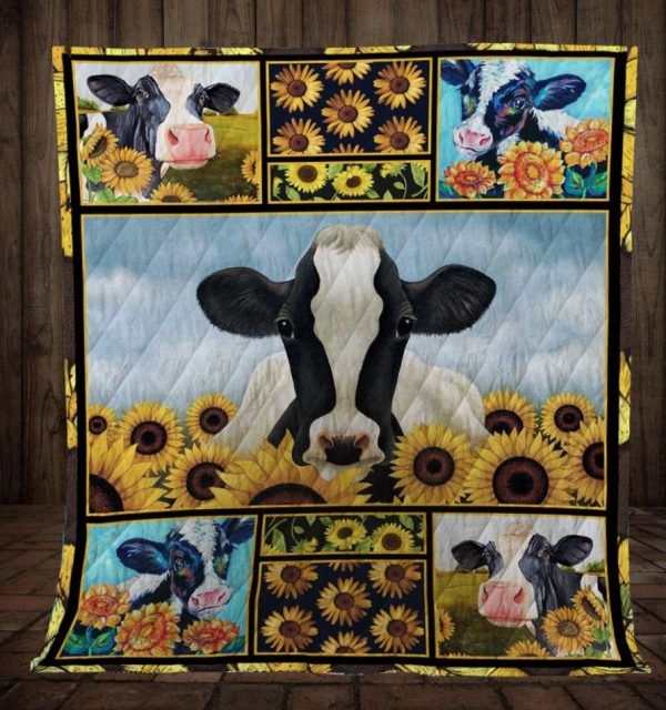 Cow In The Town Quilt Blanket Bedding Set for Home Décor