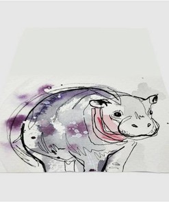 Cow Line Purple Sherpa Fleece Blanket Gifts for Family, for Couple