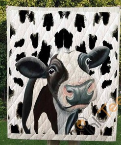 Cow Print Personalized Quilt Blanket Bedding Set for Animal Lovers