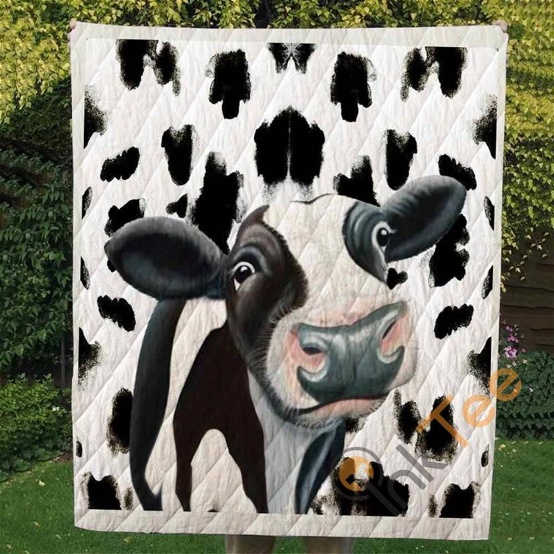 Cow Print Personalized Quilt Blanket Bedding Set for Animal Lovers
