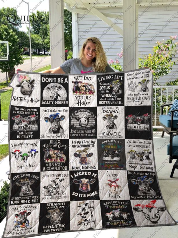 Cow Quilt Blanket Bedding Set For Fans for Home Décor
