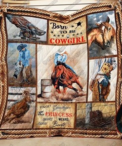 Cowgirl Born To Be A Cowgirl Quilt Blanket Bedding Set